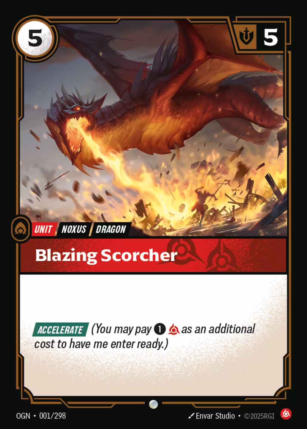 Blazing Scorcher, Origins, Standard printing
