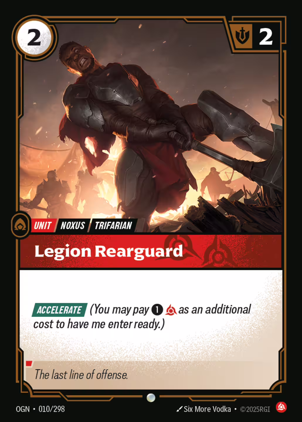 Legion Rearguard, Origins, Standard printing