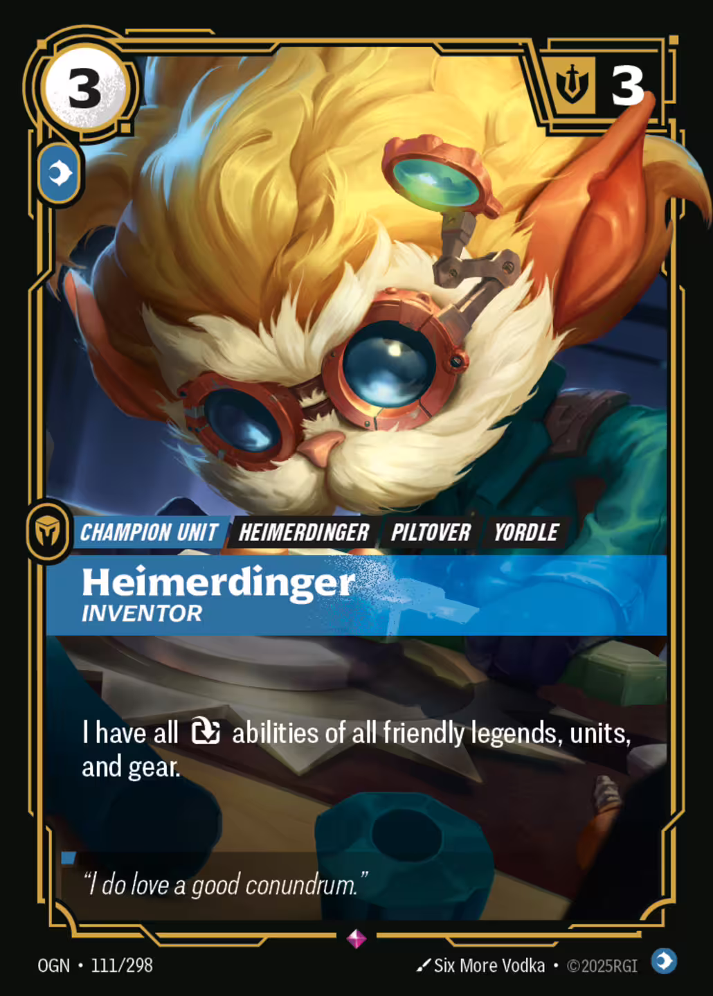 Heimerdinger, Inventor, Origins, Standard printing