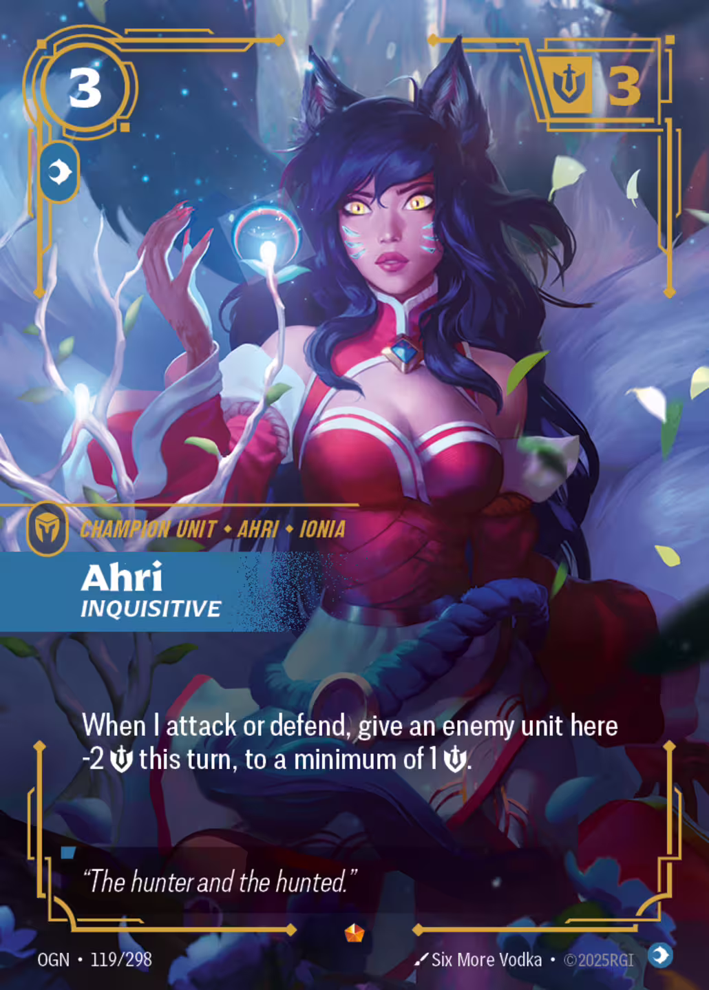 Ahri, Inquisitive, Origins, Standard printing