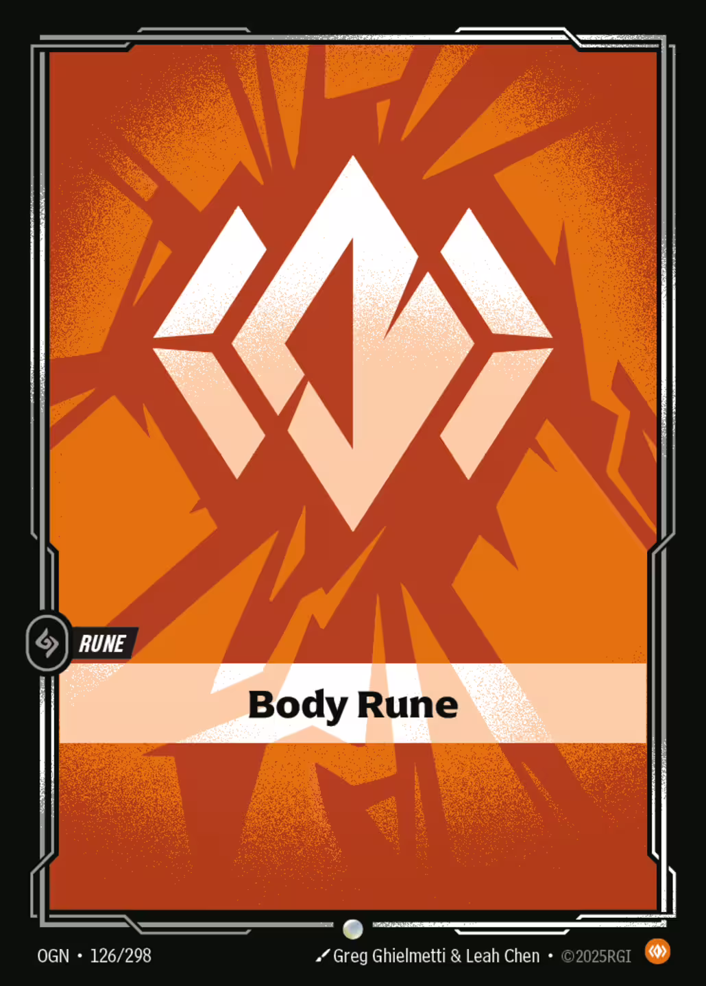 Body Rune, Origins, Standard printing