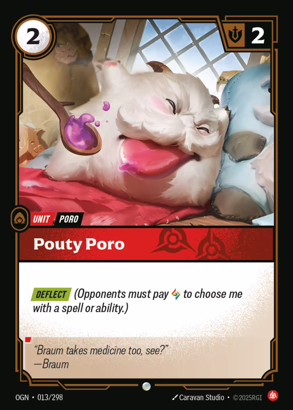 Pouty Poro, Origins, Standard printing