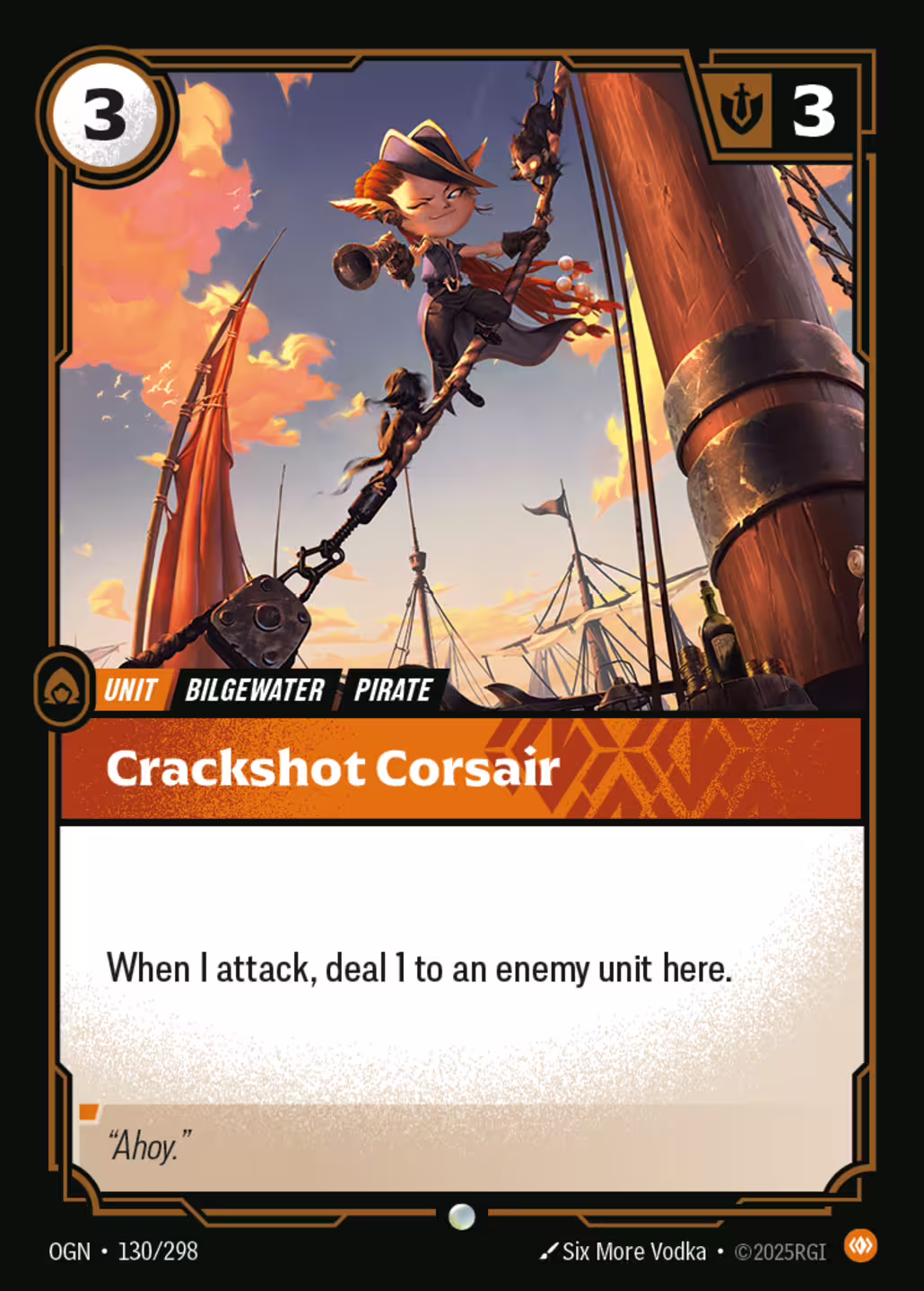 Crackshot Corsair, Origins, Standard printing