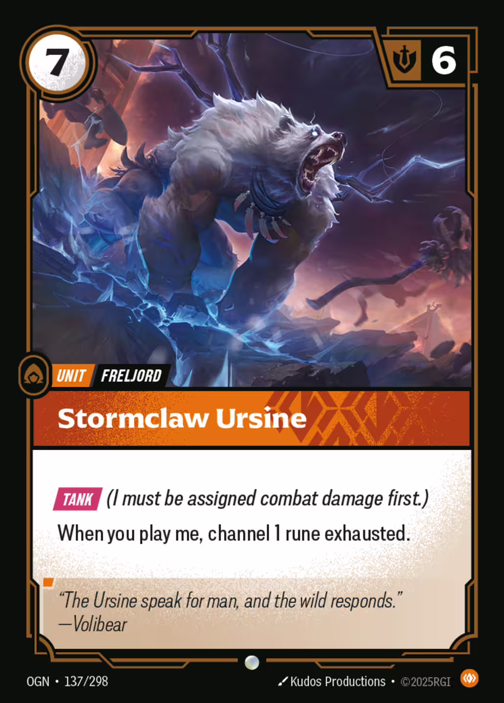 Stormclaw Ursine, Origins, Standard printing
