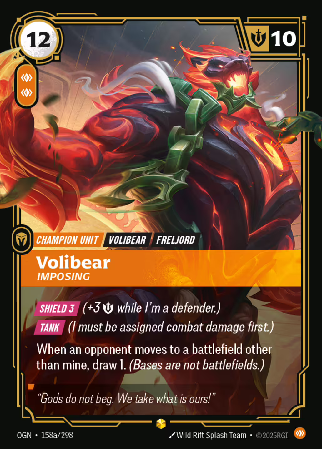 Volibear, Imposing, Origins, Alt Art printing