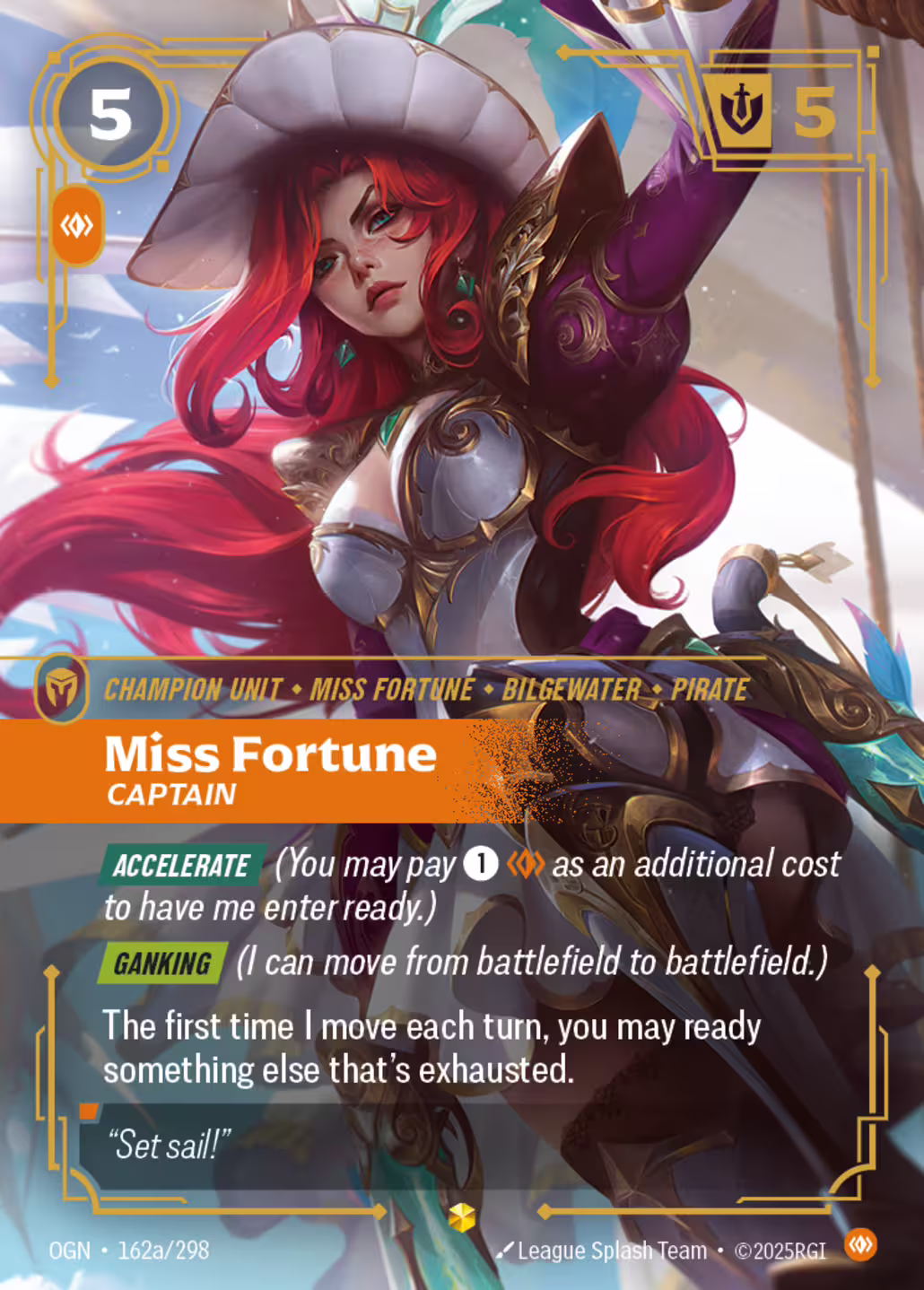 Miss Fortune, Captain, Origins, Alt Art printing