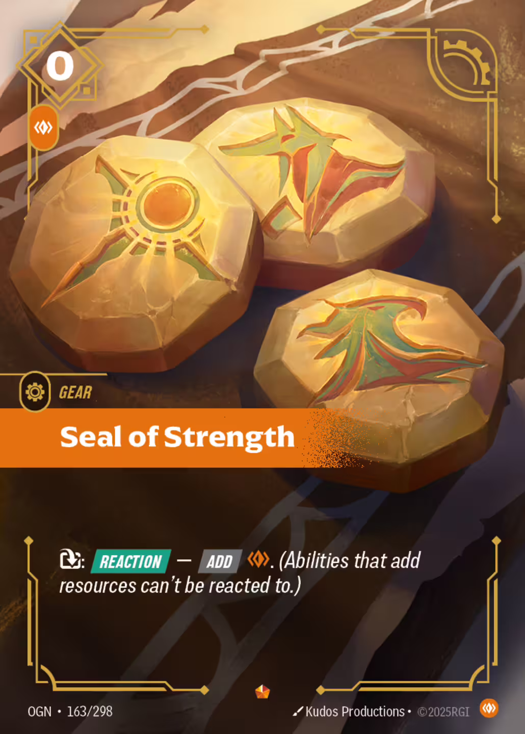 Seal of Strength, Origins, Standard printing