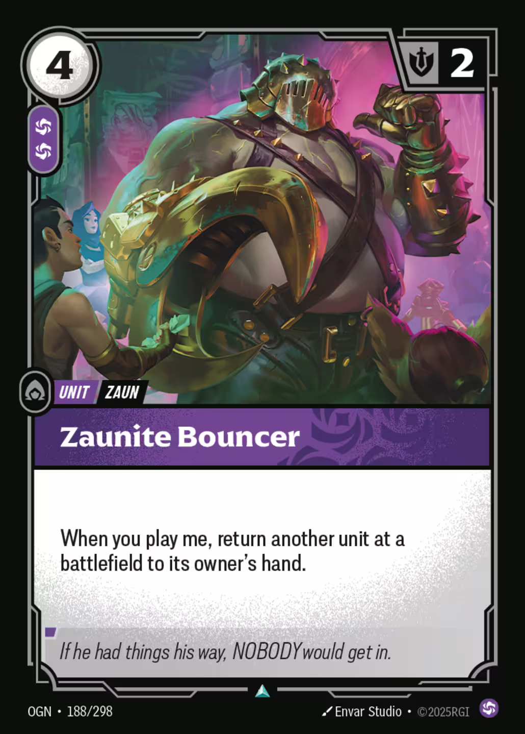 Zaunite Bouncer, Origins, Standard printing