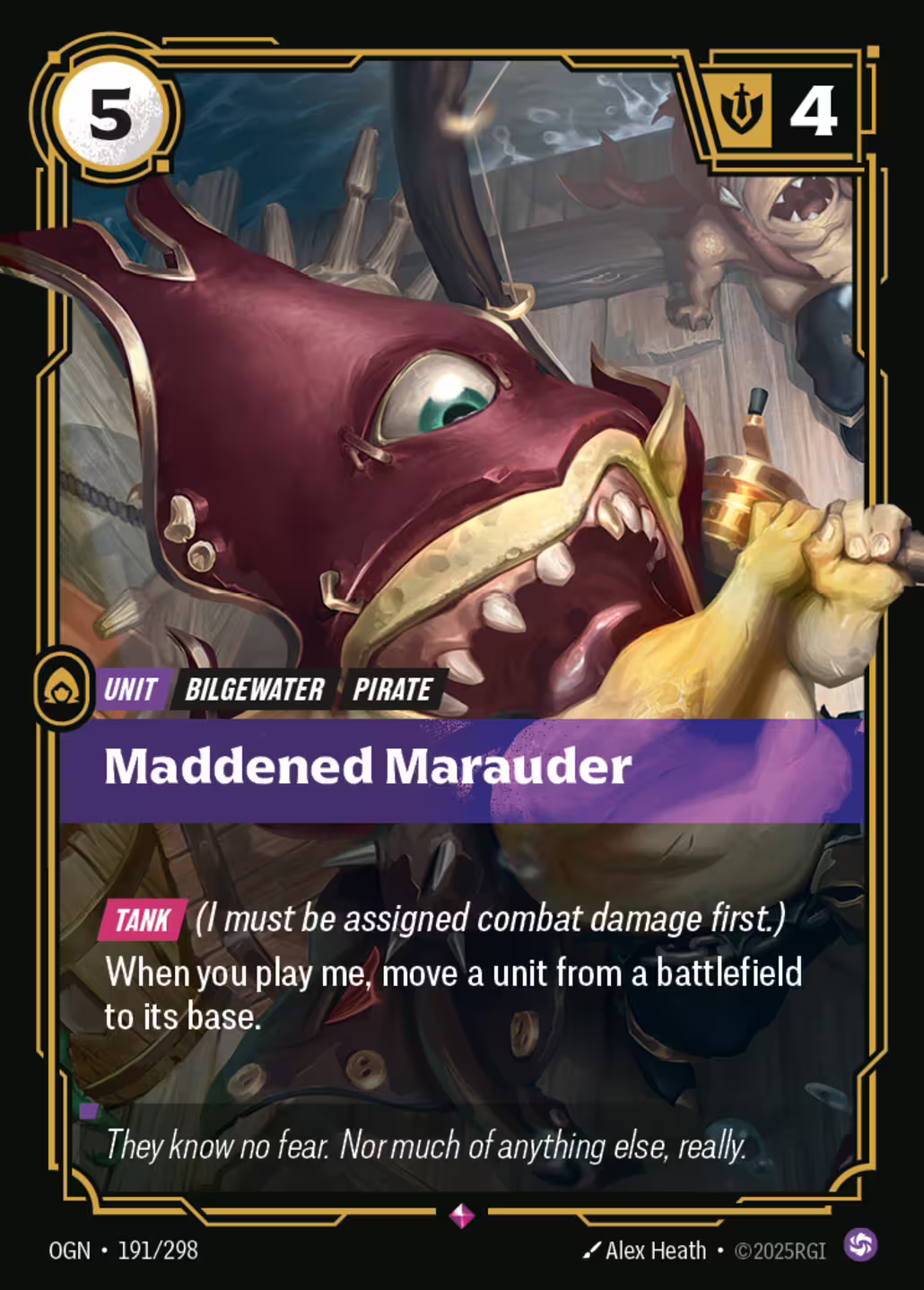 Maddened Marauder, Origins, Standard printing