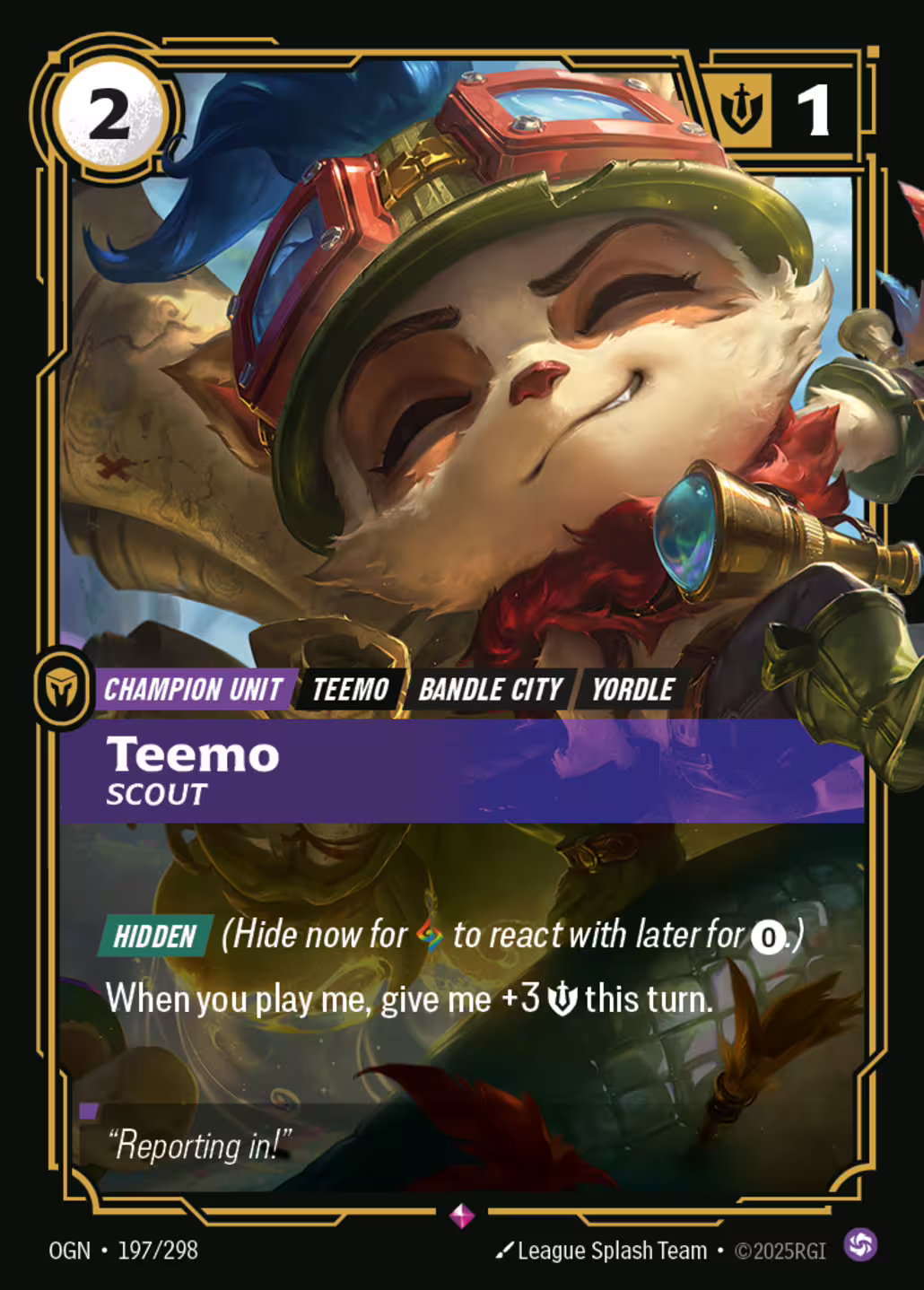 Teemo, Scout, Origins, Standard printing
