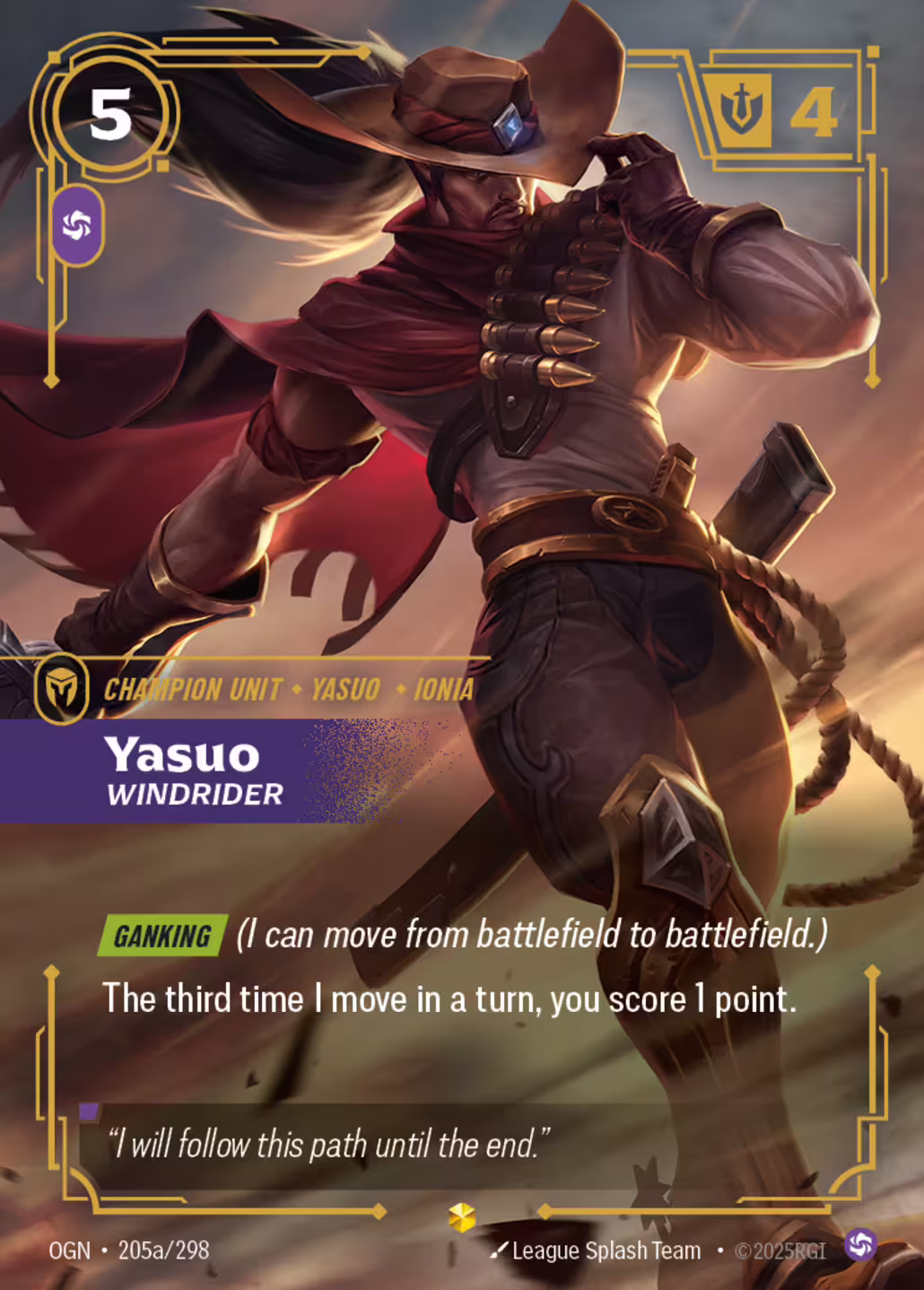Yasuo, Windrider, Origins, Alt Art printing