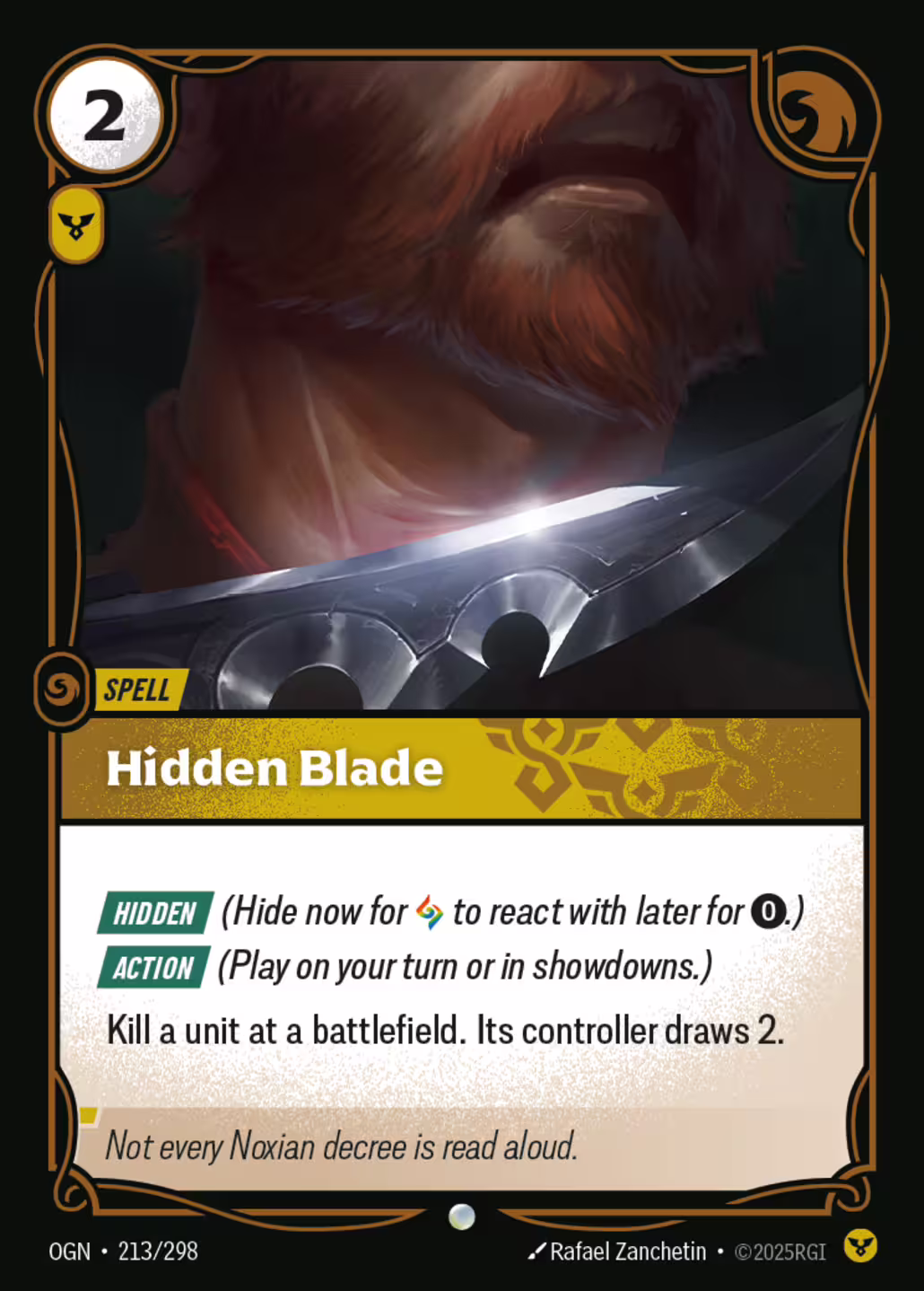 Hidden Blade, Origins, Standard printing