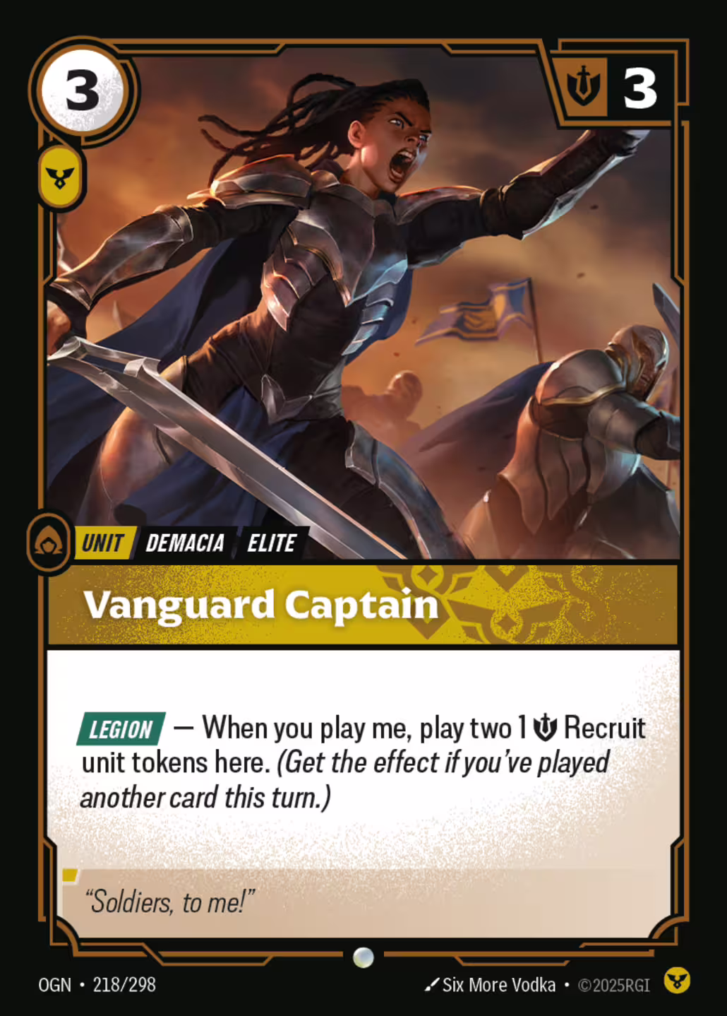 Vanguard Captain, Origins, Standard printing
