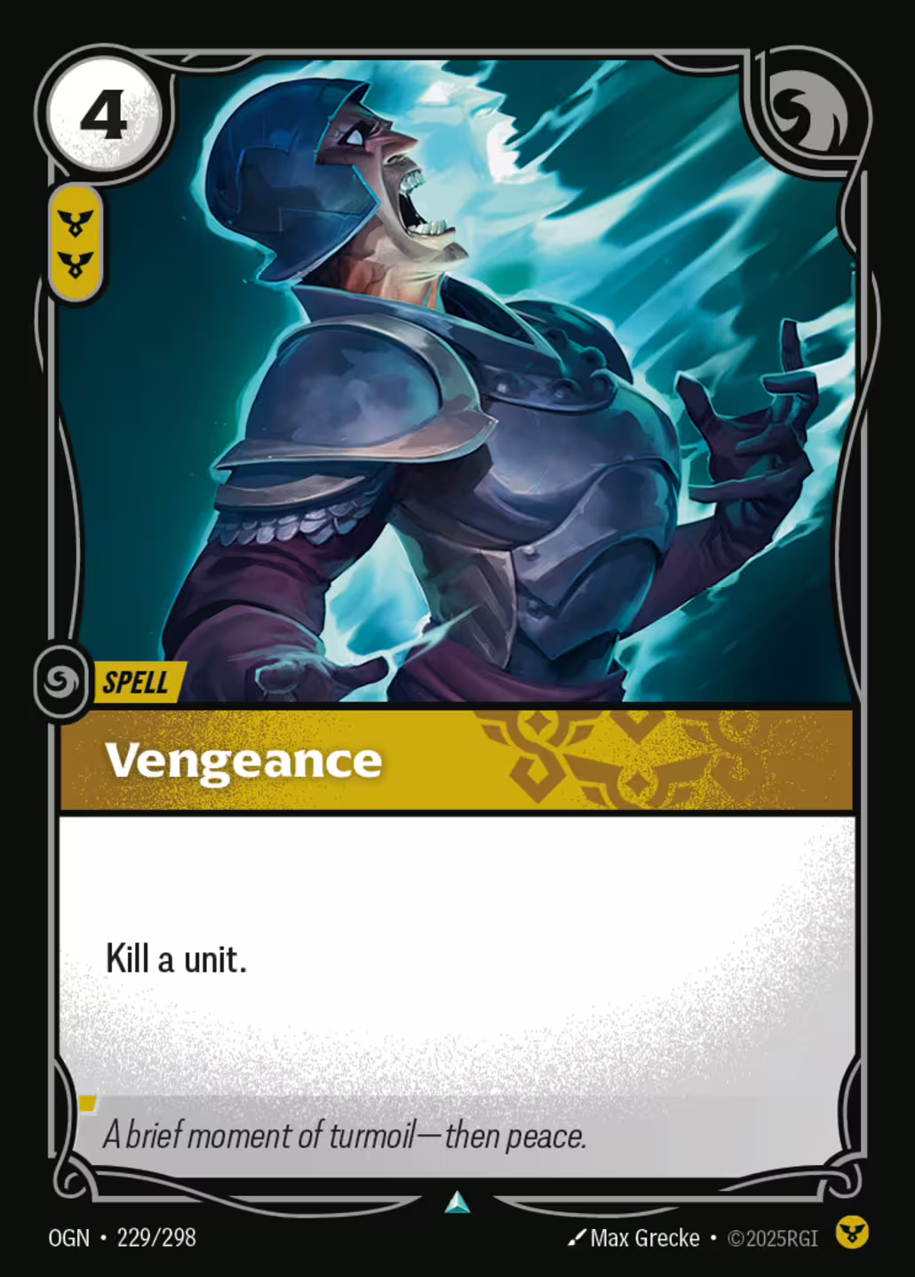 Vengeance, Origins, Standard printing