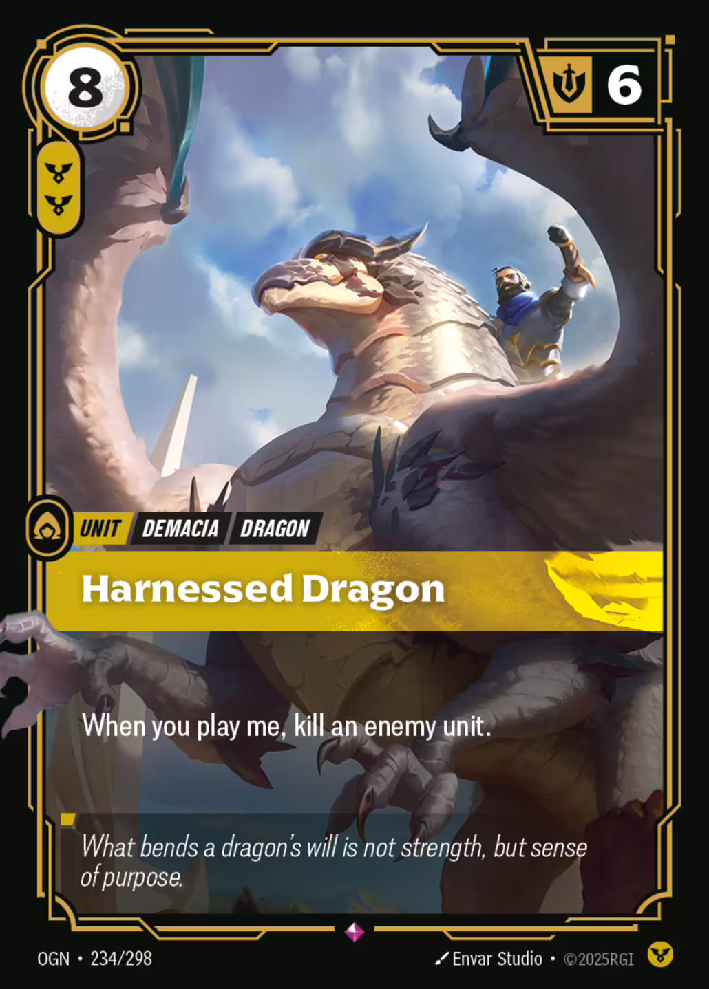 Harnessed Dragon, Origins, Standard printing