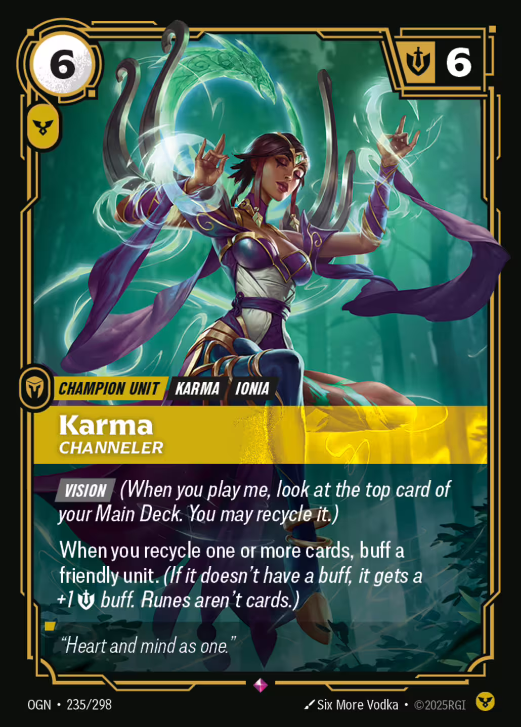 Karma, Channeler, Origins, Standard printing