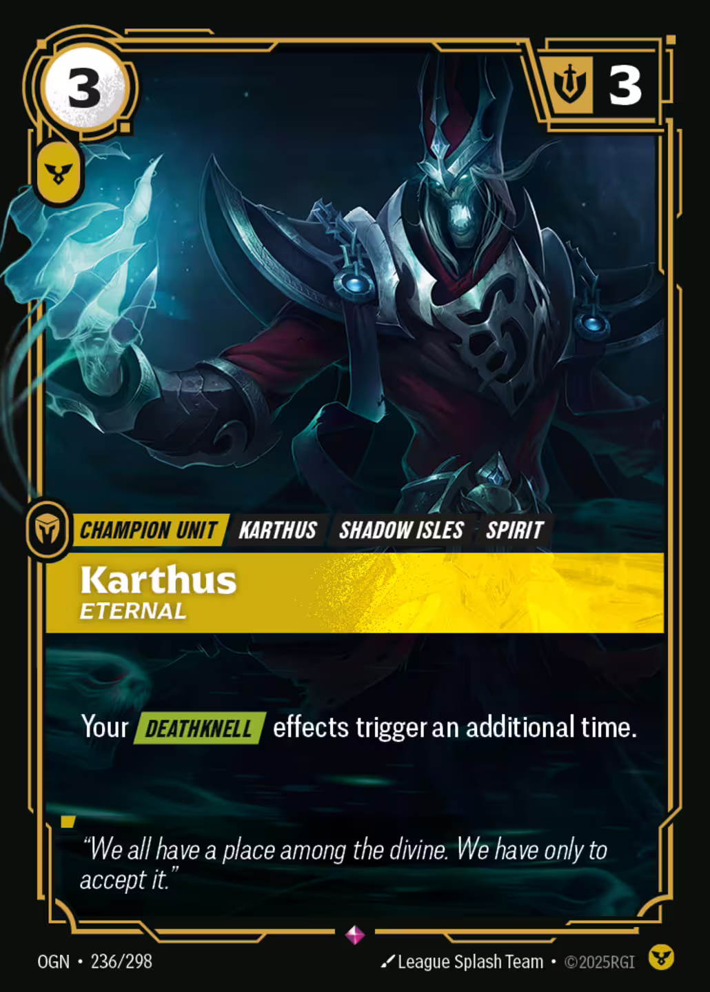 Karthus, Eternal, Origins, Standard printing