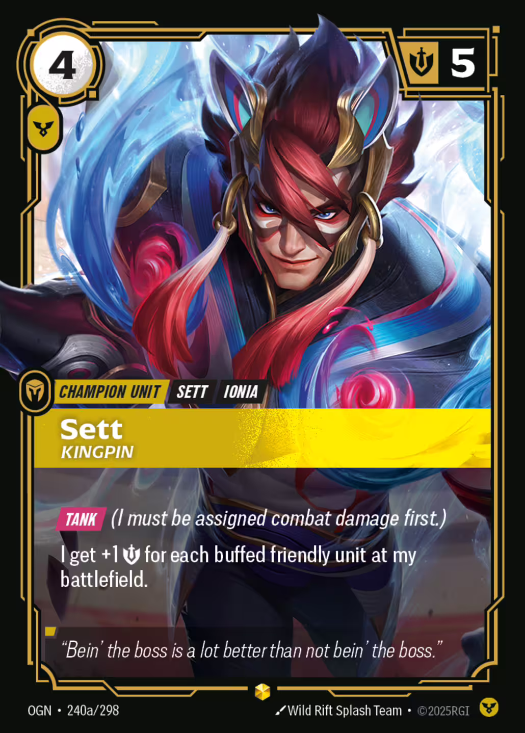 Sett, Kingpin, Origins, Alt Art printing