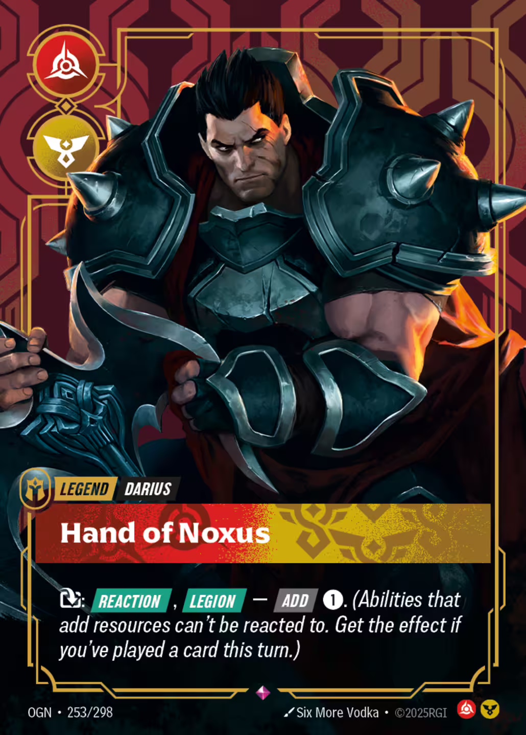 Hand of Noxus, Origins, Standard printing