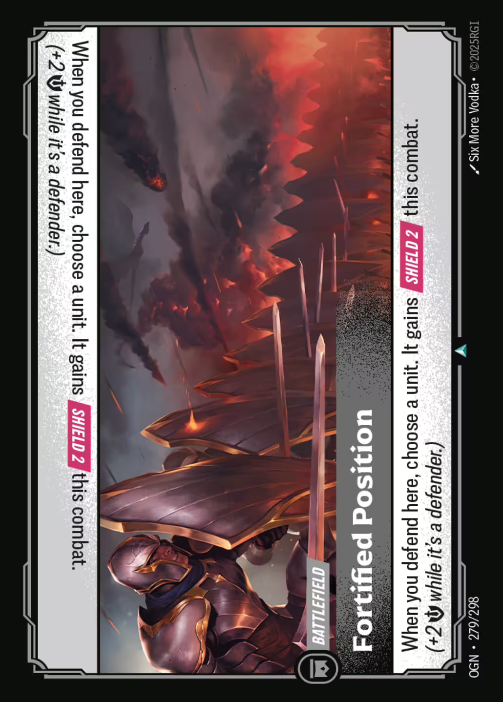Fortified Position, Origins, Standard printing