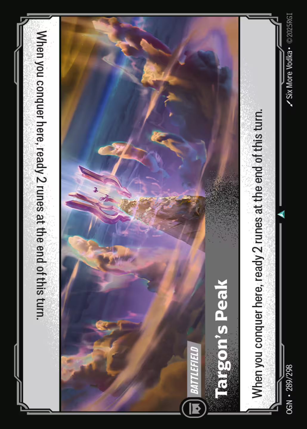 Targon's Peak, Origins, Standard printing