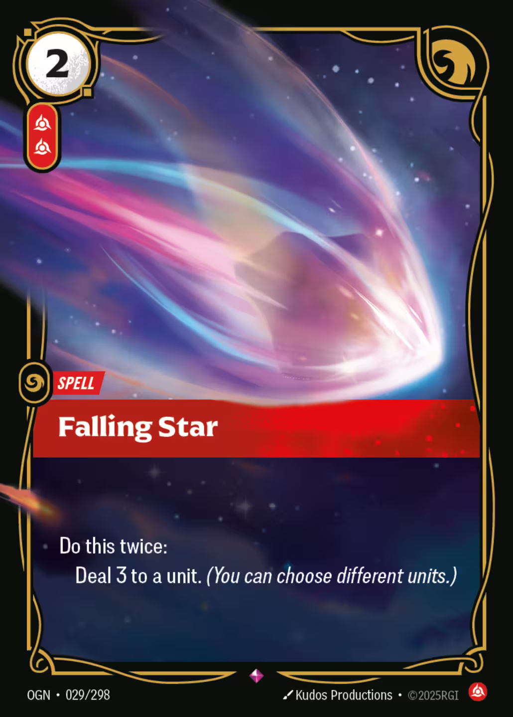 Falling Star, Origins, Standard printing