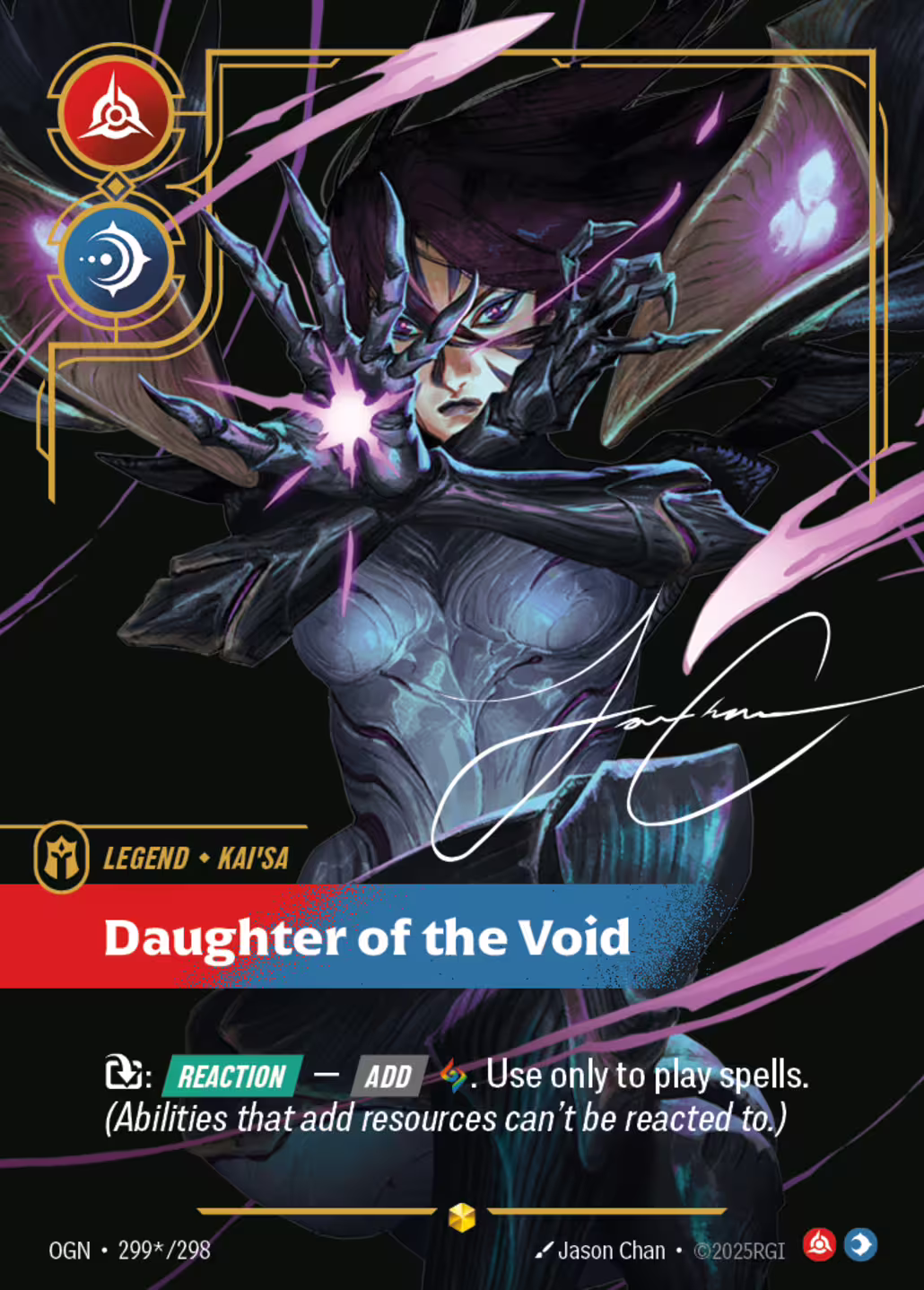 Daughter of the Void, Origins, Signature printing