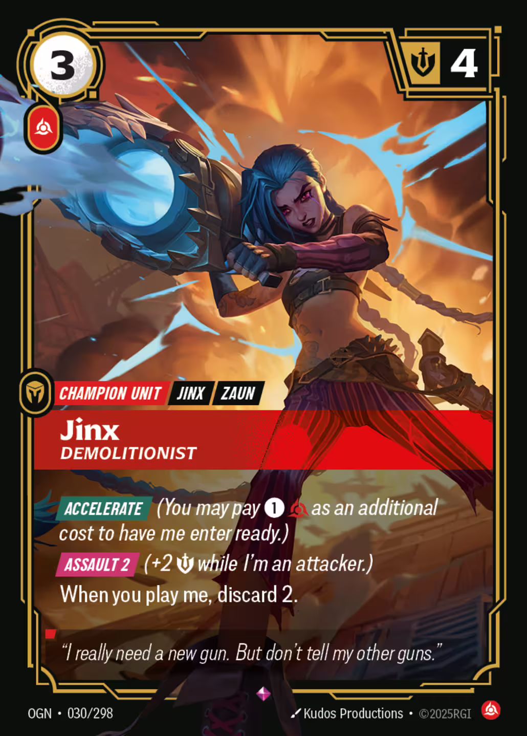 Jinx, Demolitionist, Origins, Standard printing