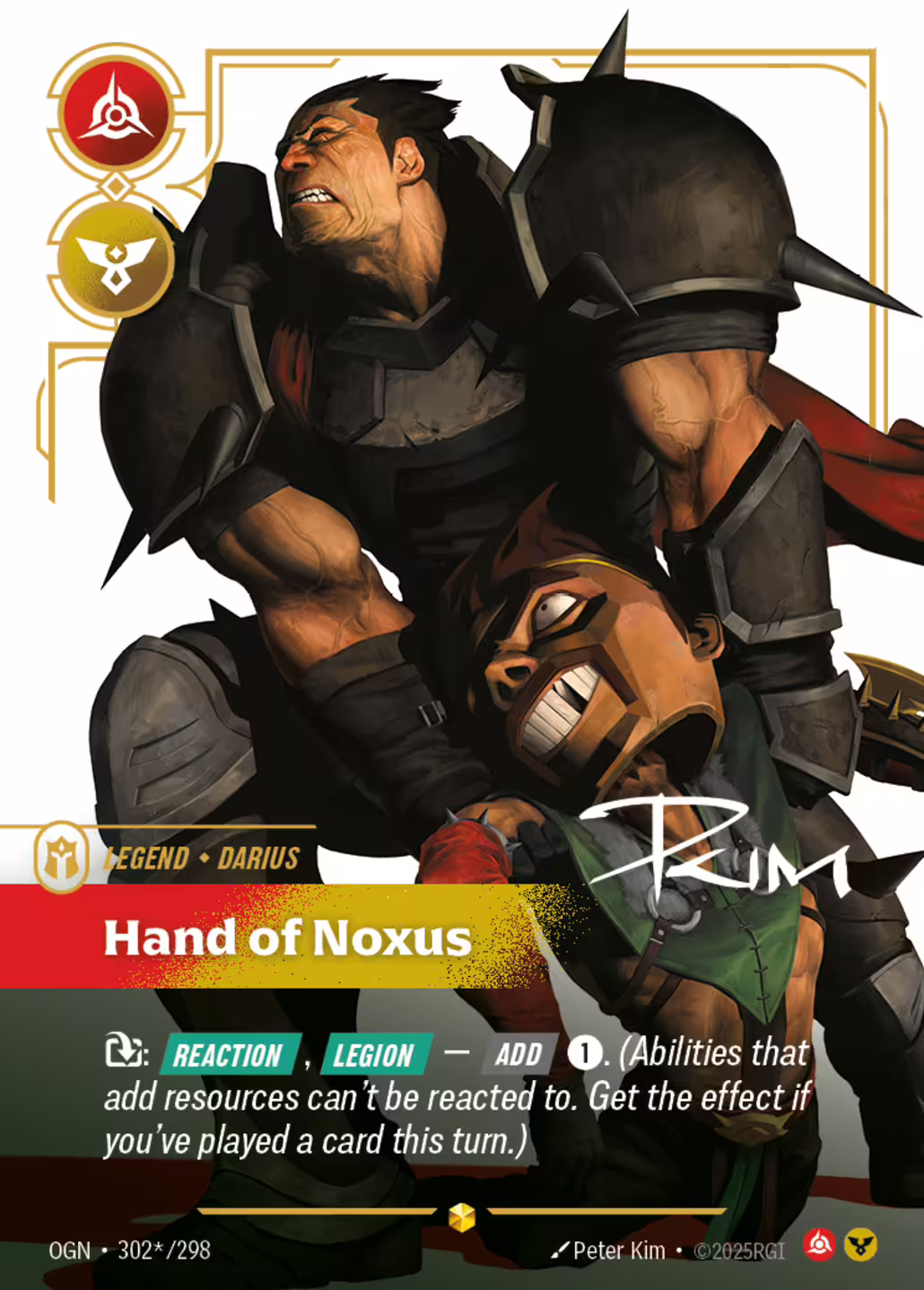 Hand of Noxus, Origins, Signature printing