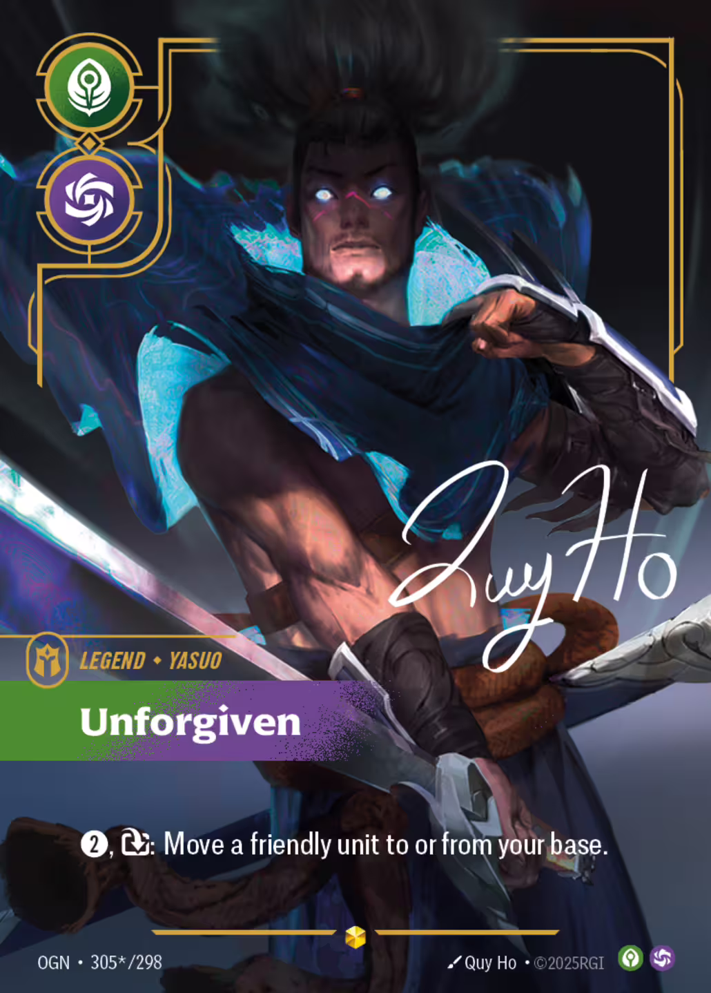Unforgiven, Origins, Signature printing
