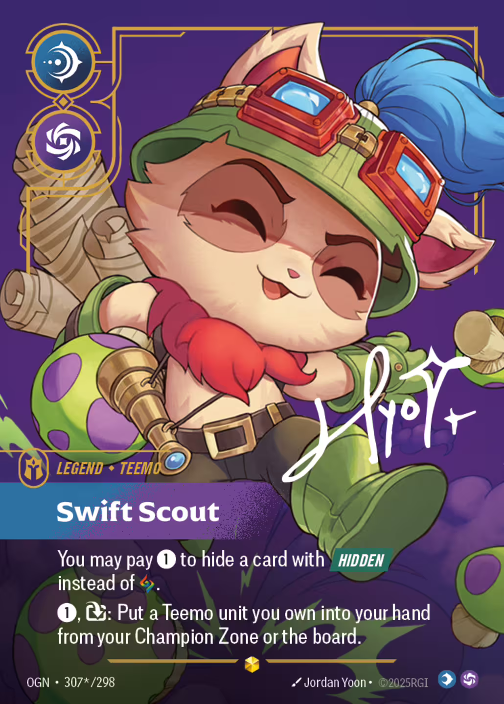 Swift Scout, Origins, Signature printing