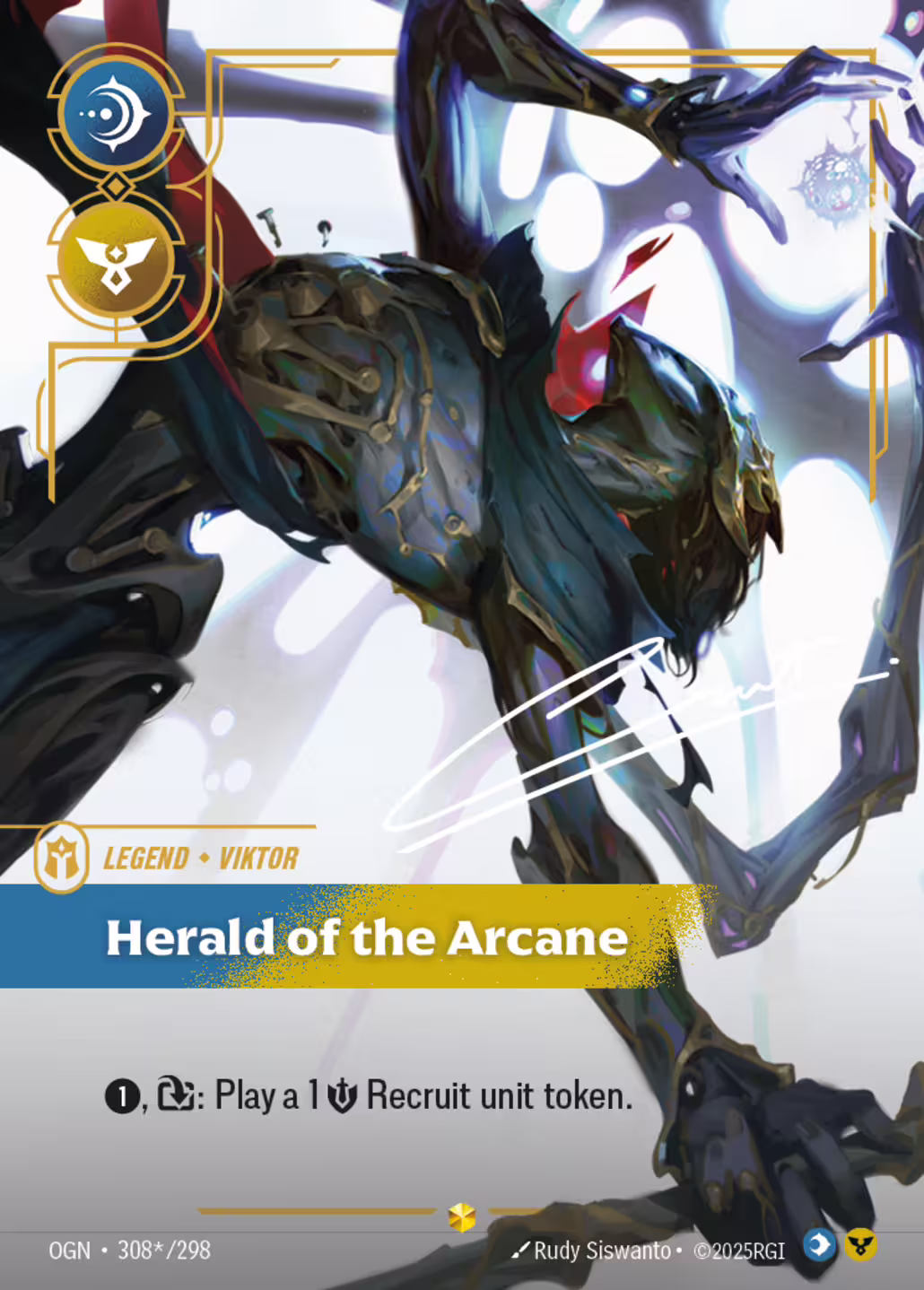 Herald of the Arcane, Origins, Signature printing