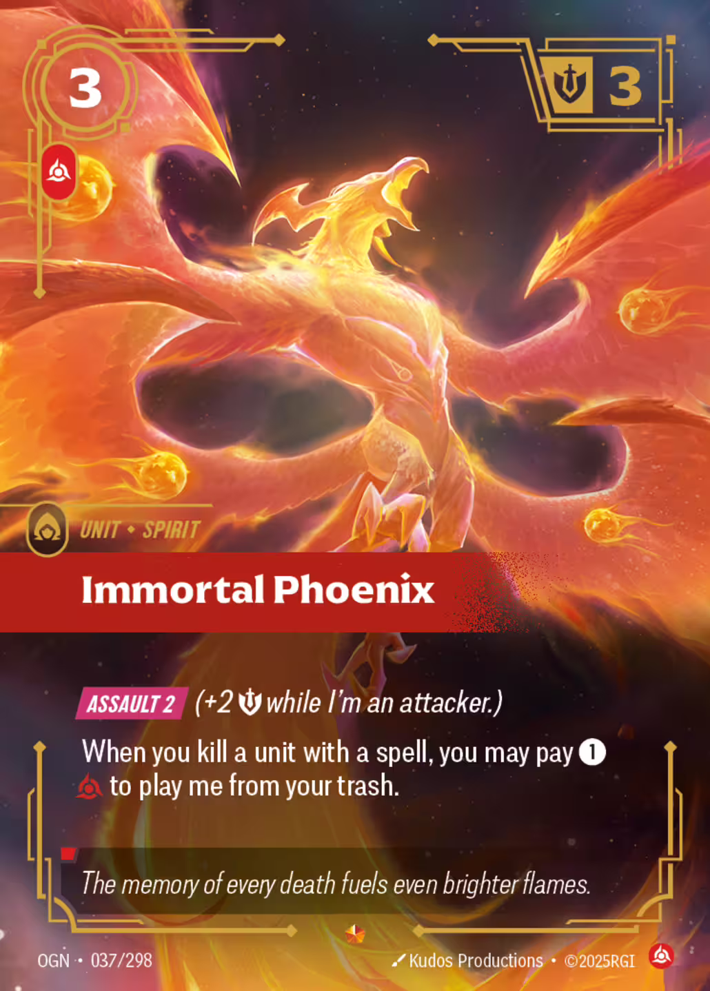 Immortal Phoenix, Origins, Standard printing