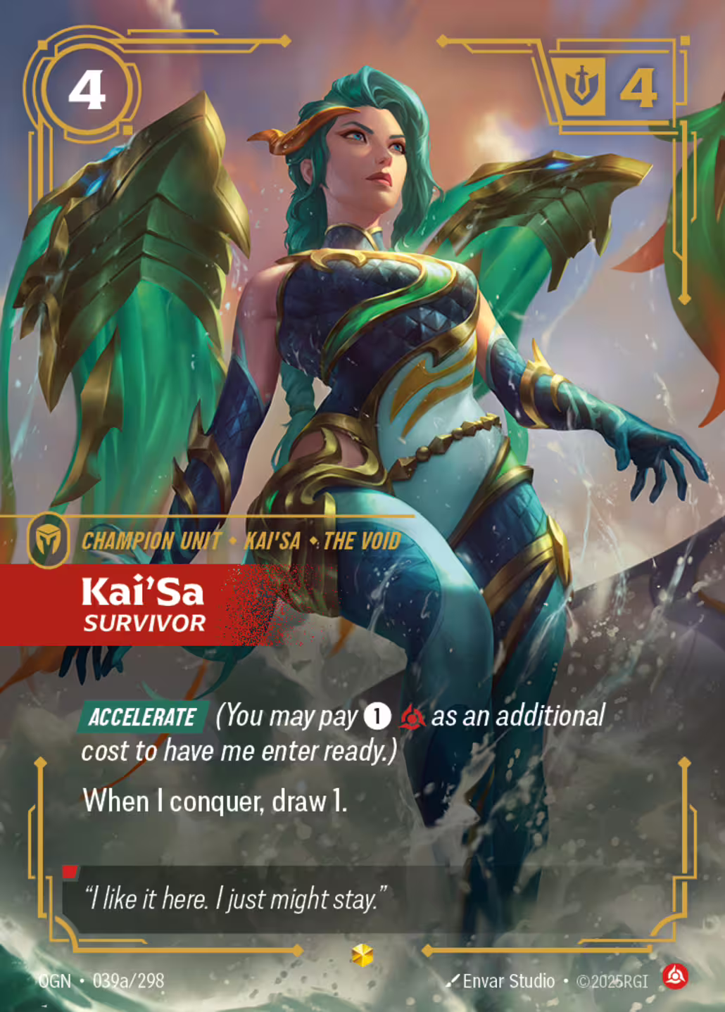 Kai'Sa, Survivor, Origins, Alt Art printing