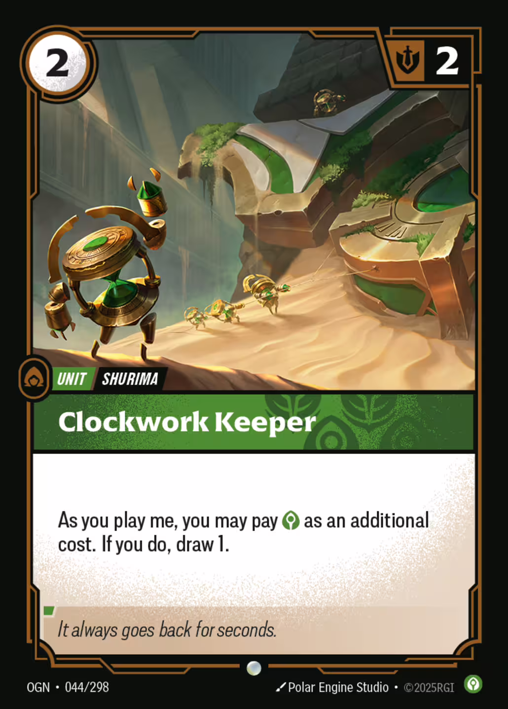 Clockwork Keeper, Origins, Standard printing
