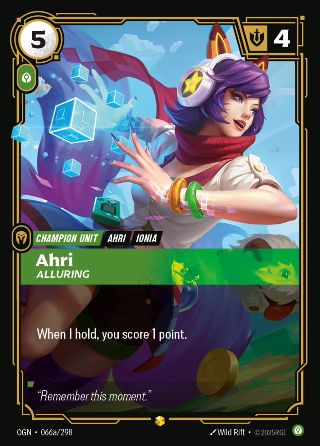 Ahri, Alluring, Origins, Standard printing