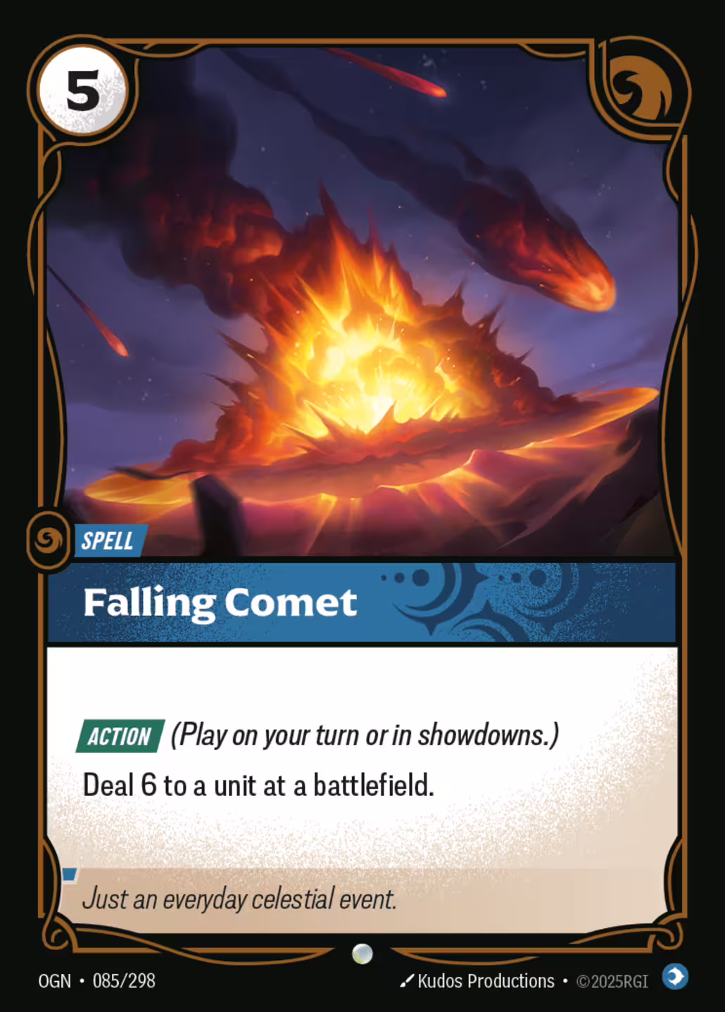 Falling Comet, Origins, Standard printing