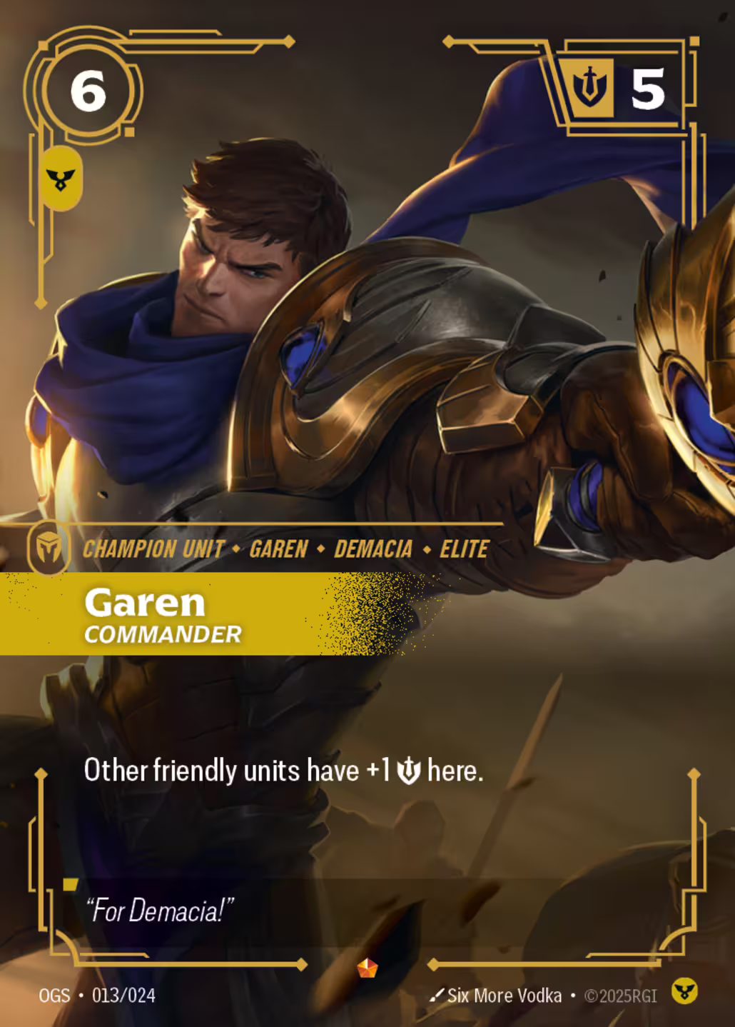 Garen, Commander, Origins: Proving Grounds, Standard printing