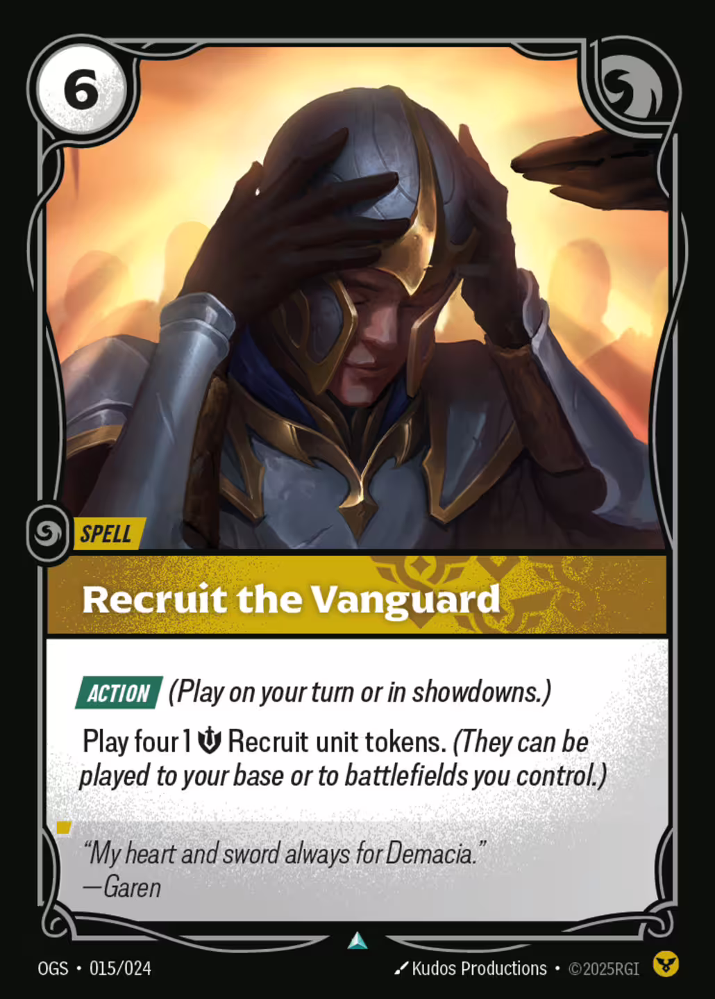 Recruit the Vanguard, Origins: Proving Grounds, Standard printing