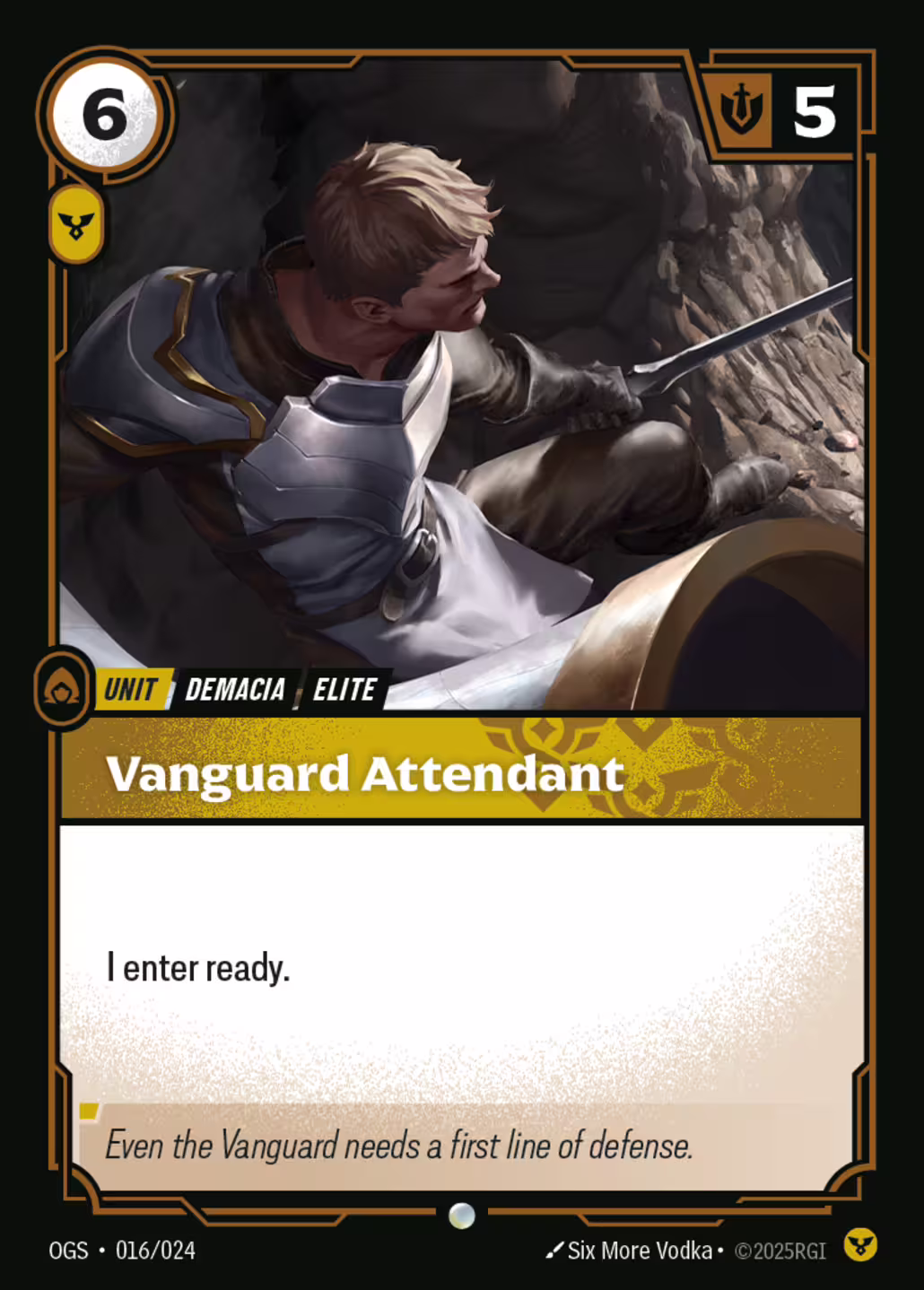 Vanguard Attendant, Origins: Proving Grounds, Standard printing
