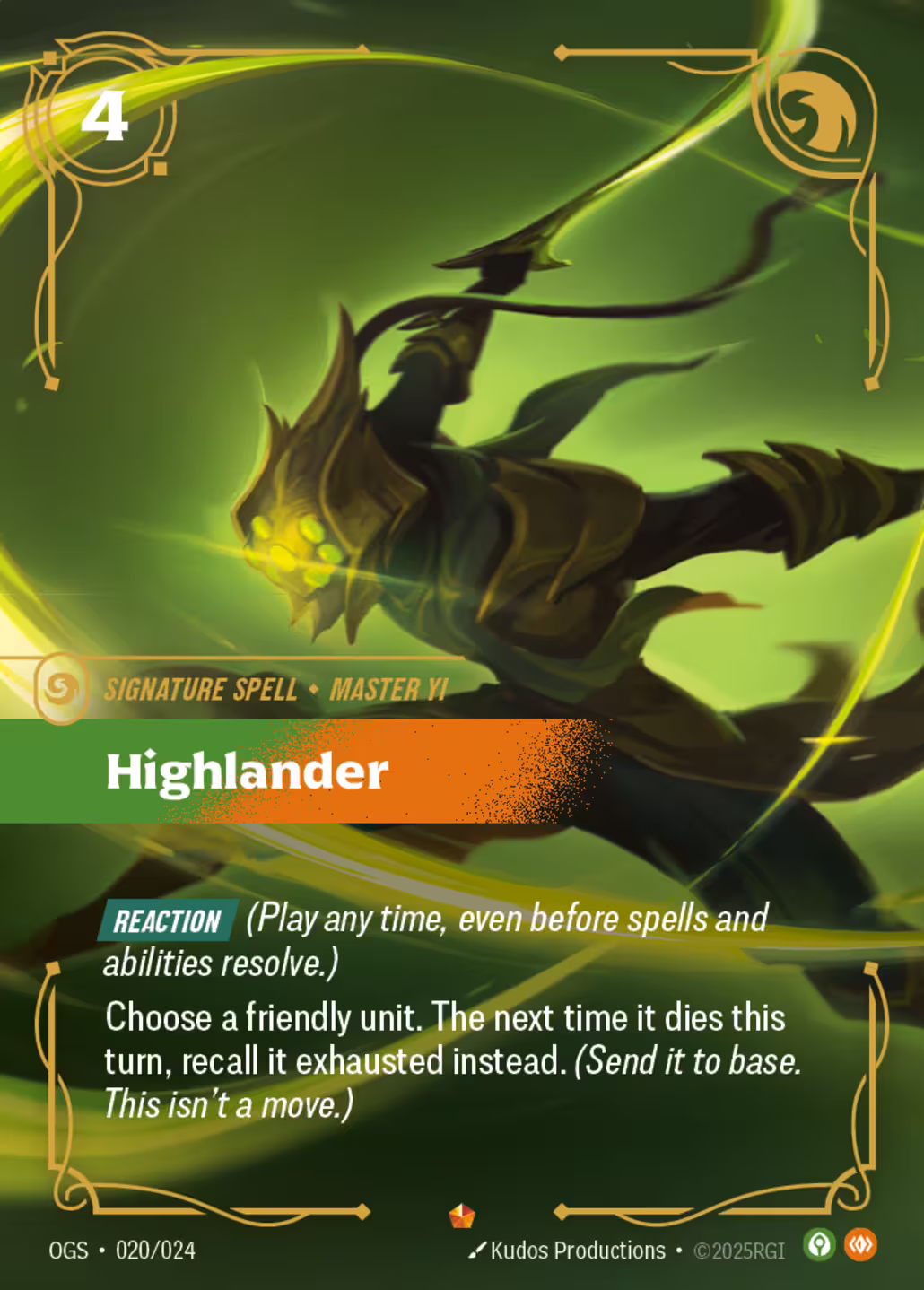 Highlander, Origins: Proving Grounds, Standard printing